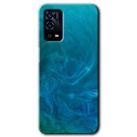 OPPO Oppo A55 Kılıf HD Desen Baskılı Arka Kapak + Temperli Cam - Mavi Aura