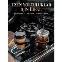 Ayarlanabilir Araç Bardaklık Aparatı Çift İçecek Ve Tepsili Tasarım
