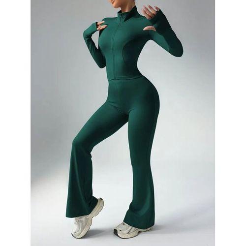 Kadın Uzun Kollu önden Fermuarlı Kısa Dalgıç Bluz Ve Pantolon Ikili Takım