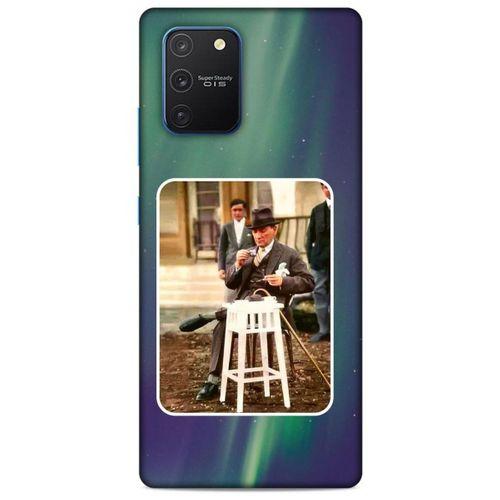 Samsung Galaxy S10 Lite Kılıf Atatürk (21) Koruyucu Kapak Yeşil Gökyüzü