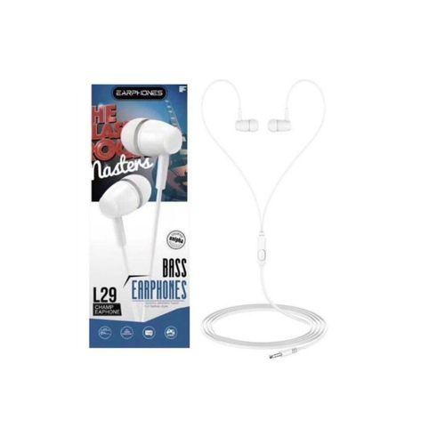 L29 Platoon Bass Earphones Kulaklık Beyaz