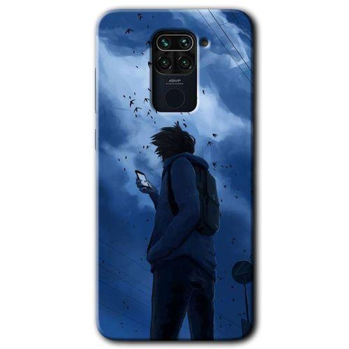 Redmi Note 9 Kılıf HD Desen Baskılı Arka Kapak - Sonbahar Yalnızlığı + Kırılmaz Cam