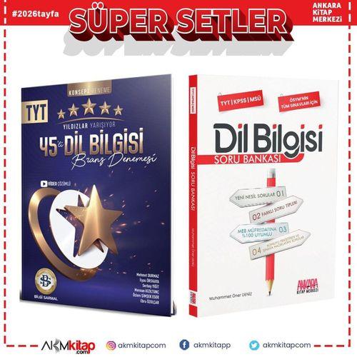 Bilgi Sarmal TYT Dil Bilgisi Yıldızlar Yarışıyor Deneme ve AKM Dil Bilgisi Soru Bankası Seti 2 Kitap