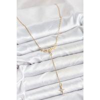 316L Çelik Zincir Gold Renk Yıldız Model Y Kadın Kolye