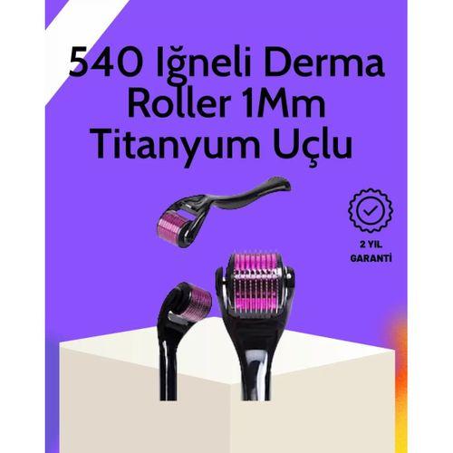 Evde Güvenli Kullanım İçin Titanyum Derma Roller – Siyah Saplı