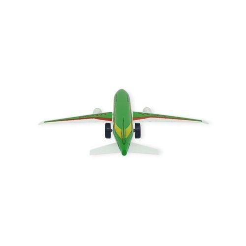 Çek Bırak Sesli Işıklı Metal Uçak - 180 - Yeşil