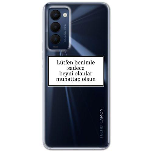 Tecno Camon 18 Kılıf HD Yazı Baskılı Silikon Arka Kapak - Yazı 14