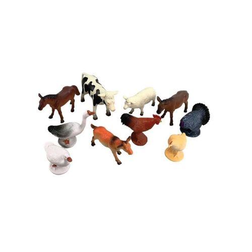 Eğitici Oyuncak  SH-D5804 Vardem Kutulu 10 Parça Çiftlik Hayvanları Seti