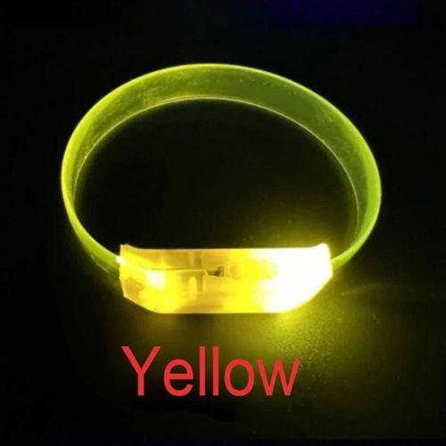 3 Modlu Pilli Led Işıklı Esnek Parti Bilekliği Sarı - Lisinya