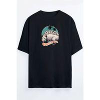 Harmandar Rakun-Sıçan-Gelincik Çetesi Baskılı Oversize Unisex T-Shirt