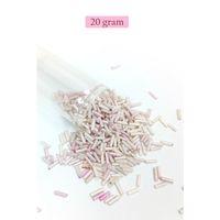 Uzun Boru Kesme Boncuk Çap 2mm Uzunluk 10 mm - 20 Gram - Mat Beyaz - BNC263