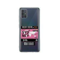 Samsung A71 Sydney Desenli Premium Şeffaf Silikon Kılıf