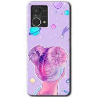 Oppo Reno 7 4G Kılıf HD Desen Baskılı Arka Kapak - Uzaylı Kız + Kırılmaz Cam