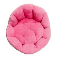 Süslüpati Kullanışlı Yıkanabilir Kumaş Silikon Elyaf Dolgulu Kedi Köpek Yatağı Pembe 52Cm