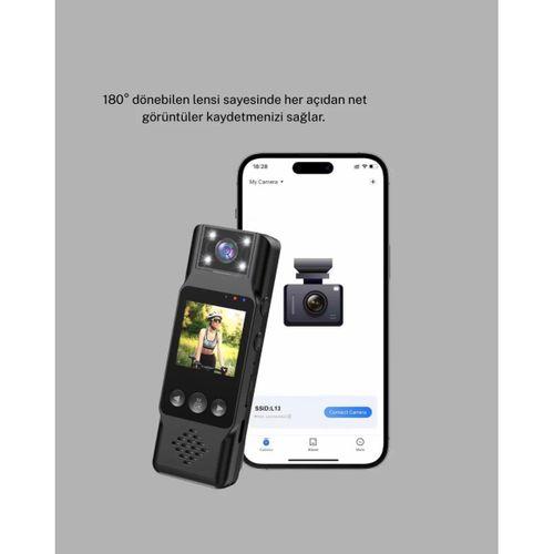 Mini Güvenlik Kamerası 1080p 3mp Fotoğraf 180° Ayarlanabilir Lens Usb Şarjlı