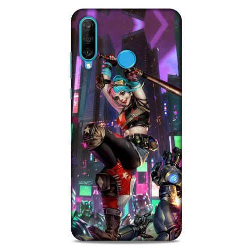 Huawei P30 Lite Uyumlu Kılıf Harley Quinn (29) Arka Koruma Kılıfı Koyu haki
