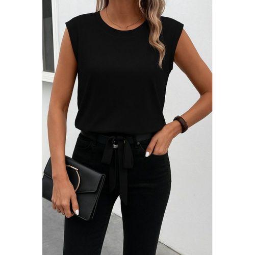 Kadın Sıfır Kol Etek Ucu Bağlama Detay Ithal Krep Bluz