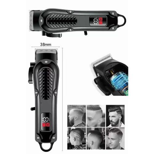 Dijital Profesyonel Kablosuz Saç Sakal Tıraş Makinası Sessiz Paslanmaz Çelik