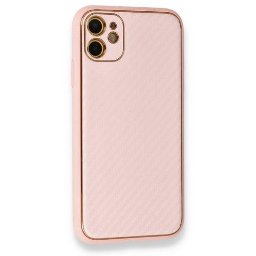 iPhone 12 Kılıf Coco Karbon Silikon - Pembe