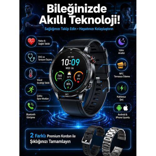 Çift Kordonlu Yüksek Çözünürlüklü Akıllı Saat Uyku İzleyici & Spor Modları