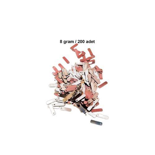 Açık Kırmızı 15 x 5 mm Dantel Oya Yazma Halhal Abiye Lazer Kesim Pul 200 adet / 8 gram