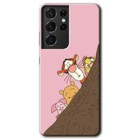 Galaxy S21 Ultra Kılıf HD Desen Baskılı Arka Kapak - Winnie the Pooh + Kırılmaz Cam