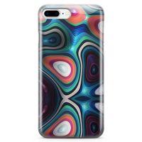 Apple iPhone 7 Plus Kılıf Elastik Hoparlör Arka Kapak Koruma Desenli Full Koruyucu