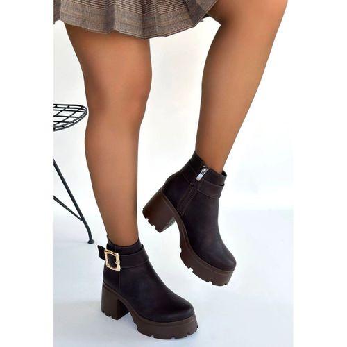 Pinma Acı Kahve Cilt Topuklu Bot