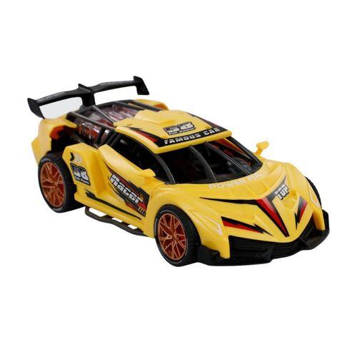 Sürtmeli Sesli Işıklı Spor Arabalar 18 cm - Sarı