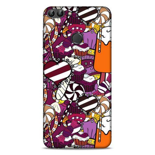 Lopard Huawei Psmart Uyumlu Kılıf Soyut Sanat (32) Desenli Soft Silikon Kılıf