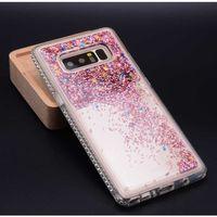 Galaxy Note 8 Kılıf Zore Sıralı Taşlı Sıvılı Silikon