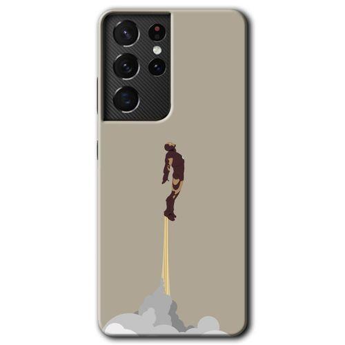 Galaxy S21 Ultra Kılıf HD Desen Baskılı Arka Kapak - İronman-Airport