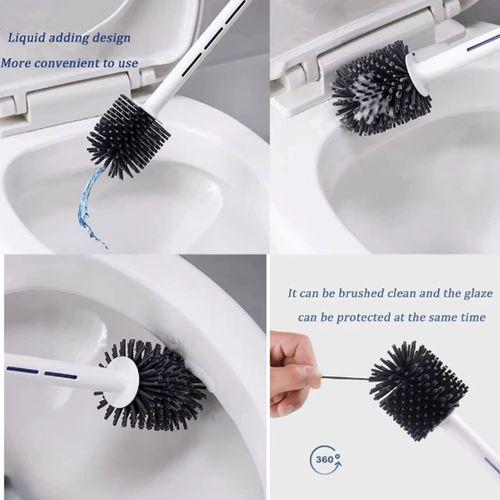 Deterjan Hazneli Silikon Tuvalet Fırçası