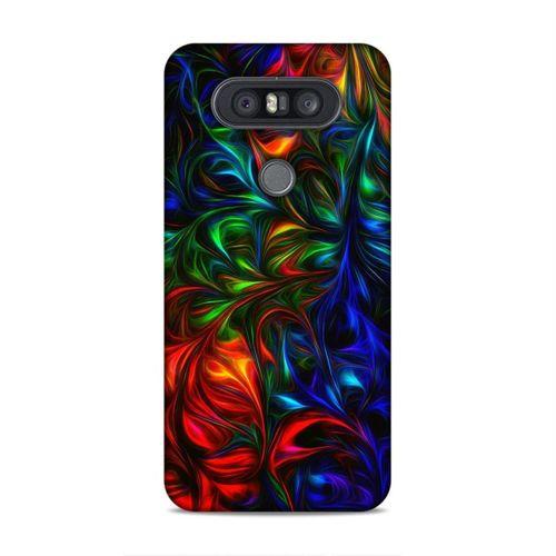 LG Q60 Kılıf Fractal Art Arka Kapak Silikon Koruma Full Koruyucu