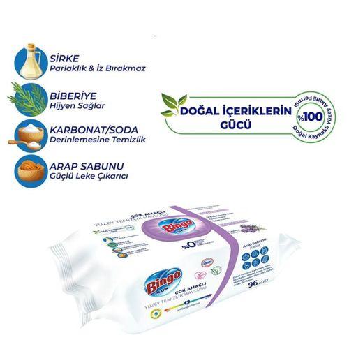 Bingo Yüzey Temizlik Havlusu 96 Adet Arap Sabunlu