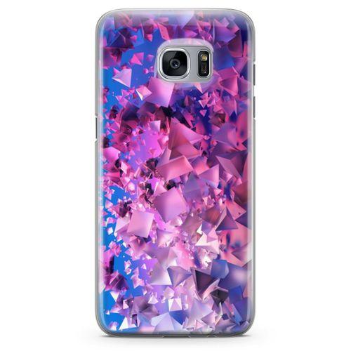 Samsung Galaxy S7 Edge Kılıf Mat Pırlanta Arka Kapak Koruma Desenli Full Koruyucu