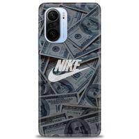 Xiaomi Redmi K40 Kılıf HD Baskılı Kılıf - Nike Dolar + Tam Ekran Koruyucu