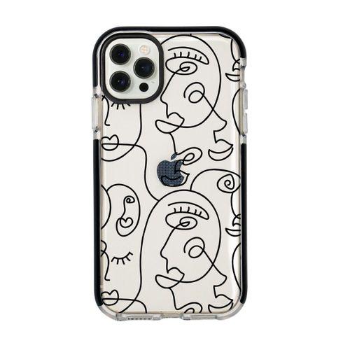 iPhone 12 Pro Max Face Art Desenli Candy Bumper Silikonlu Telefon Kılıfı