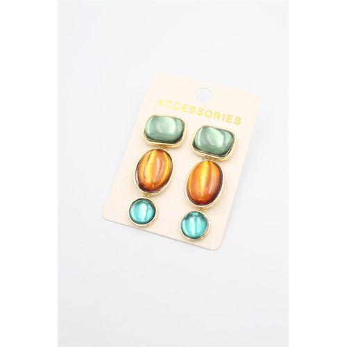 Taşlı Küpe - ÇOK RENKLİ