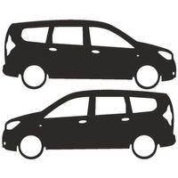Otomobil Tasarım Model 7 Sticker 20 x 6 cm 2 Adet