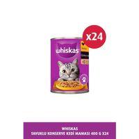 Whiskas Sos Içinde Tavuklu Yetişkin Kedi Konservesi 400 gr x 24