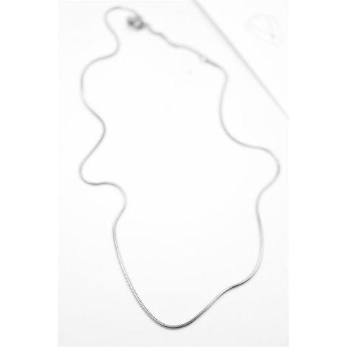 Yılan Zincir Kolye - 46cm - Gümüş