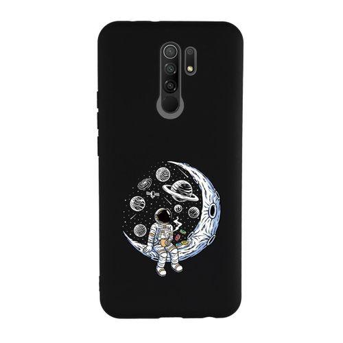 Xiaomi Redmi 9 Uyumlu Astronot Desenli Premium Silikonlu Lansman Telefon Kılıfı