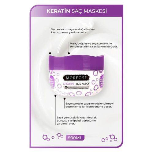 Keratin Saç Maskesi 500 ML - Yıpranmış Saçlar için - mrfs