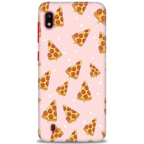 Samsung Galaxy A10 Kılıf HD Baskılı Kılıf - Pizza Dilimleri + Tam Ekran Koruyucu