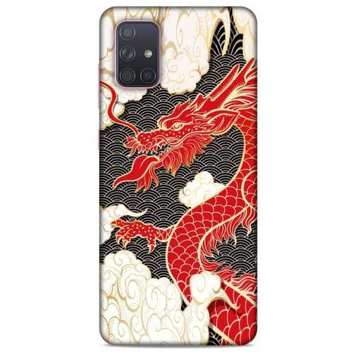 Samsung Galaxy A71 Kılıf Japonya (6) Silikon Kılıf Ejderha