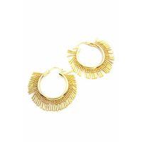 Sallantılı Halka Küpe - Altın