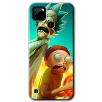 Realme C21 Kılıf HD Desen Baskılı Arka Kapak + Temperli Cam - Rick Morty