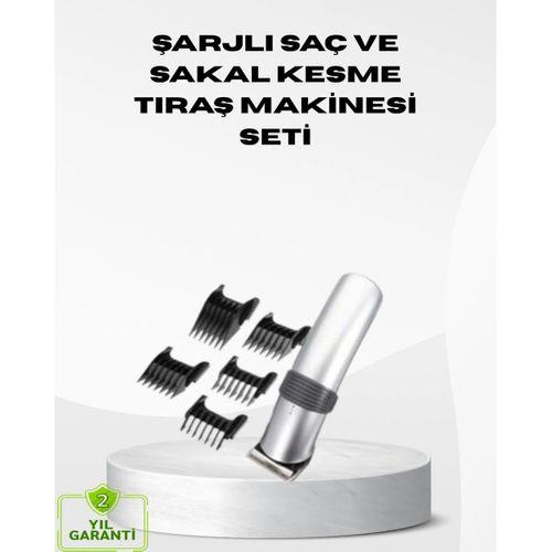 Kablosuz Profesyonel Tıraş Makinesi – Şarjlı, 60 Dakika Kullanım Süreli, Çelik Bıçaklı, Sessiz Motor