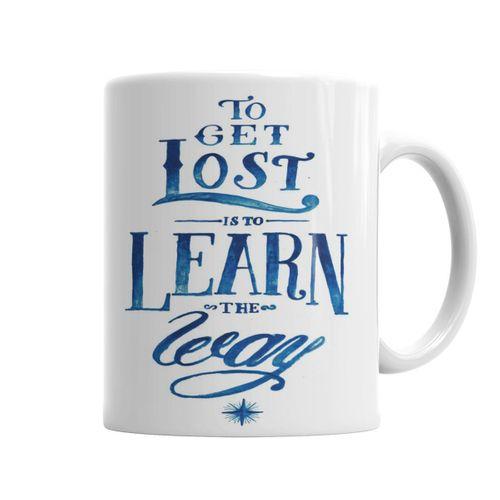 İngilizce Yazılı To Get Lost Learn Kupa Bardak Porselen